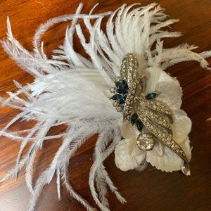 Handmade Ostrich Feather Hair Fascinator